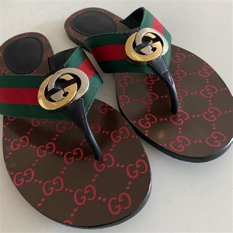 gucci kika thong sandals